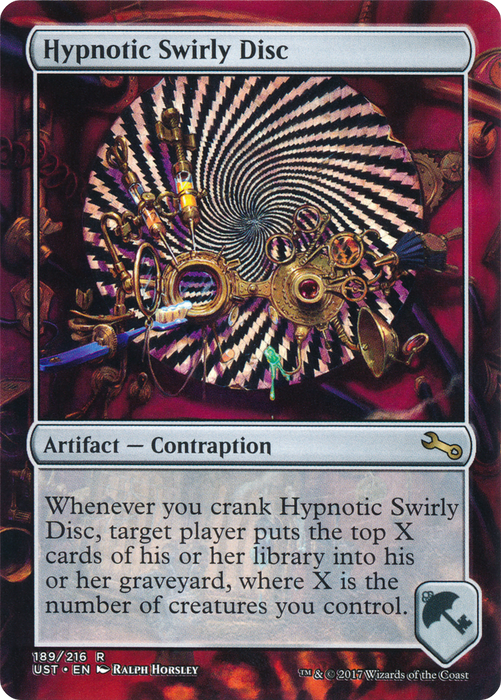 Hypnotic Swirly Disc (UST-189) - rare (Borderless)