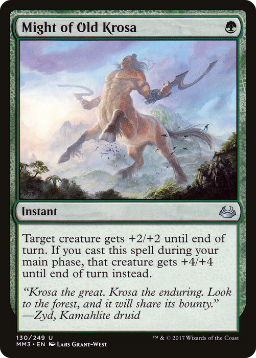 Might of Old Krosa (MM3-130) - uncommon - Foil
