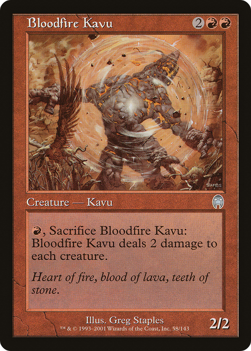 Bloodfire Kavu (APC-058) - uncommon - Foil