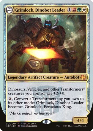 Grimlock, Dinobot Leader // Grimlock, Ferocious King (MEDIA-001) - mythic - Foil