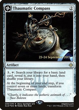 Thaumatic Compass // Spires of Orazca (PRE-249S) - rare: (compasslanddfc) - Foil