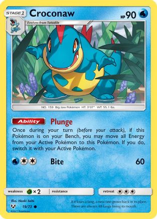 Croconaw (019/73) - SL  - Common - Reverse Holofoil