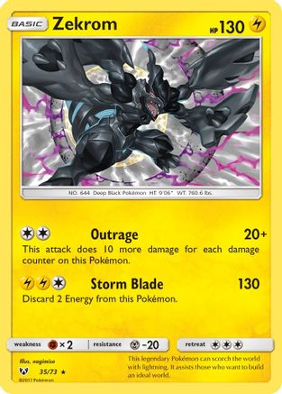 Zekrom (035/73) - SL  - Holo Rare - Reverse Holofoil