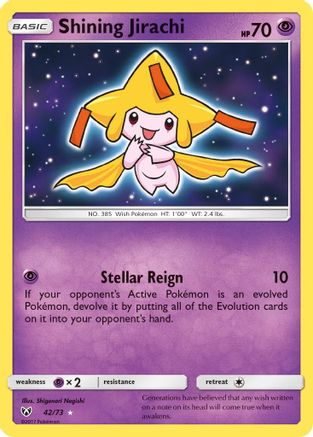 Shining Jirachi (042/73) - SL  - Shiny Holo Rare - Holofoil