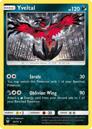 Yveltal (054/73) - SL  - Holo Rare - Holofoil