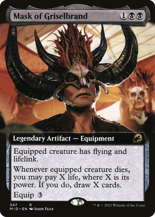 Mask of Griselbrand (MID-347) - rare: (Extended Art)