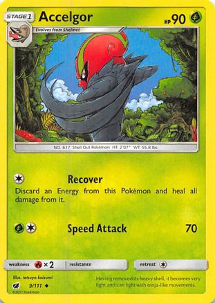 Accelgor (009/111) - SCI  - Uncommon - Reverse Holofoil