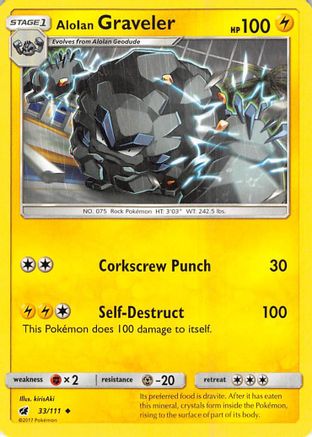 Alolan Graveler (033/111) - SCI  - Uncommon - Reverse Holofoil
