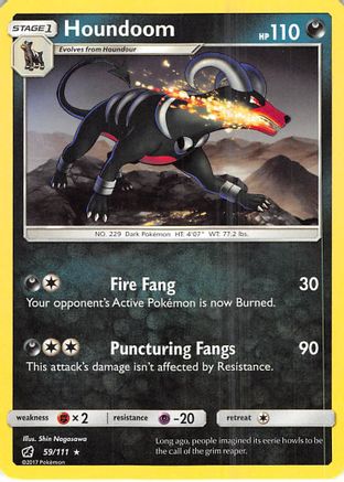 Houndoom (059/111) - SCI  - Rare - Reverse Holofoil
