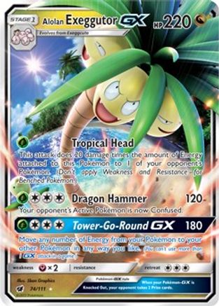 Alolan Exeggutor GX (074/111) - SCI  - Ultra Rare - Holofoil