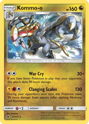 Kommo-o (077/111) - SCI  - Rare - Reverse Holofoil