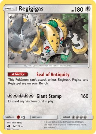 Regigigas (084/111) - SCI  - Holo Rare - Holofoil