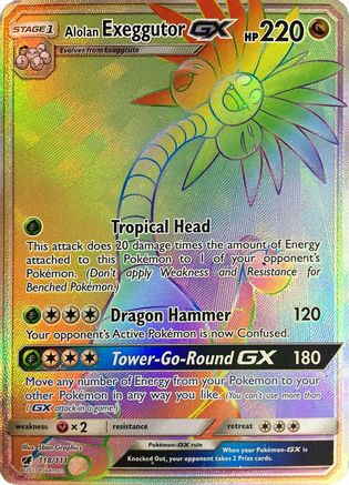 Alolan Exeggutor GX (Secret) (118/111) - SCI  - Secret Rare - Holofoil