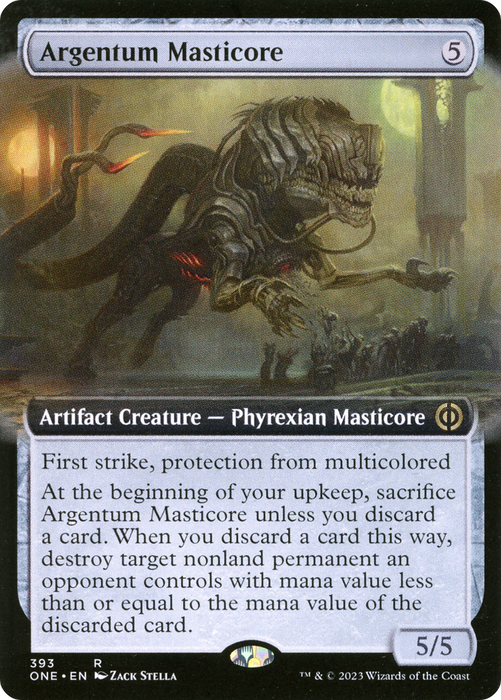 Argentum Masticore (ONE-393) - rare: (Extended Art)