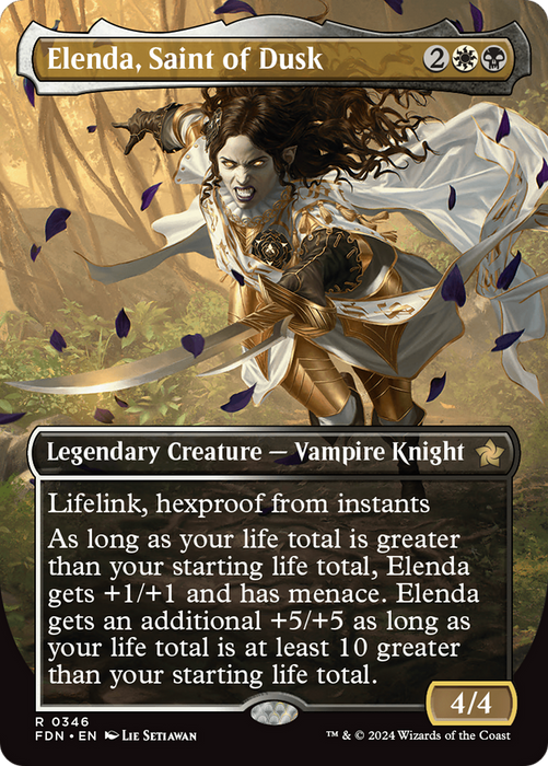 Elenda, Saint of Dusk (FDN-346) - rare (Borderless)