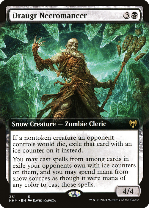 Draugr Necromancer (KHM-351) - rare: (Extended Art, snow)