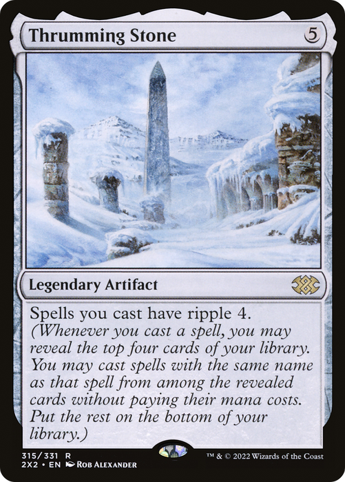 Thrumming Stone (2X2-315) - rare - Foil