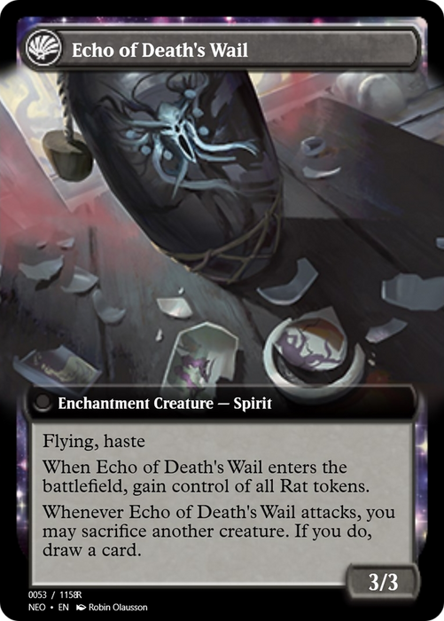 Tribute to Horobi // Echo of Death's Wail (PRM-97969) - rare: (enchantment) - Foil