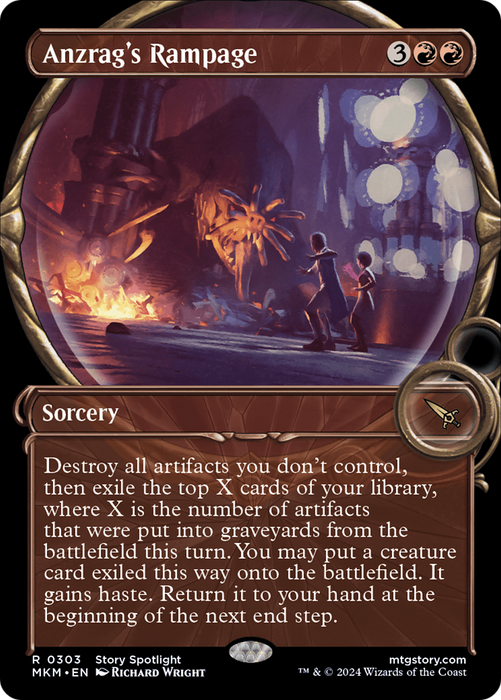 Anzrag's Rampage (MKM-303) - rare: (Showcase) - Foil
