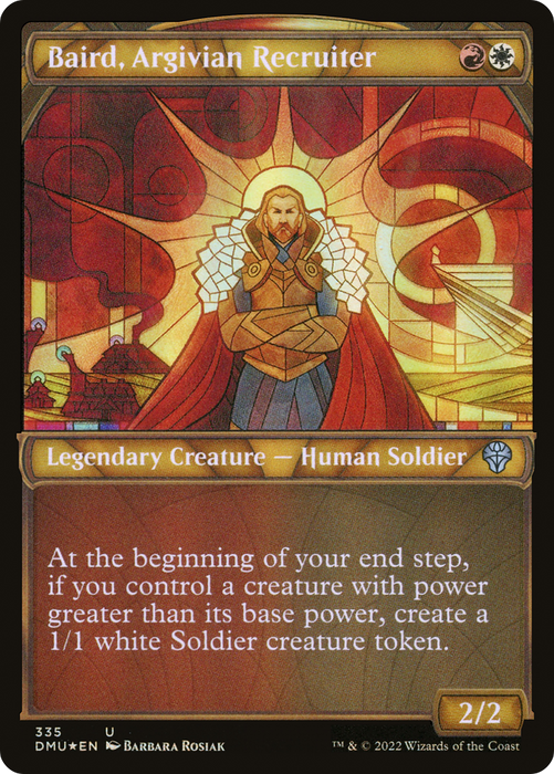 Baird, Argivian Recruiter (DMU-335) - uncommon: (Showcase) - Foil