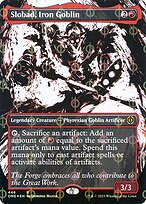 Slobad, Iron Goblin (ONE-448) - rare: (Showcase) (Borderless) - Foil