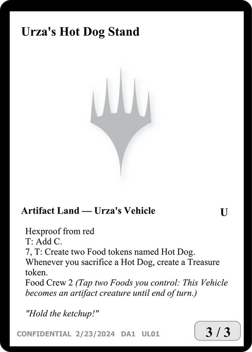 Urza's Hot Dog Stand (UNK-UL01B) - uncommon
