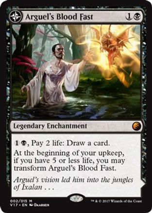 Arguel's Blood Fast // Temple of Aclazotz (V17-002) - mythic: (compasslanddfc) - Foil