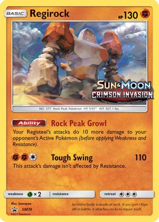 Regirock (SM74) - SP  - Promo - Holofoil