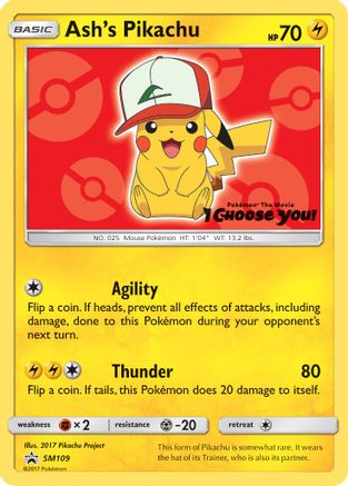 Ash's Pikachu (SM109) - SP  - Promo