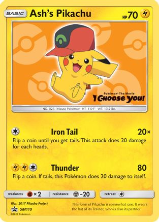 Ash's Pikachu (SM110) - SP  - Promo