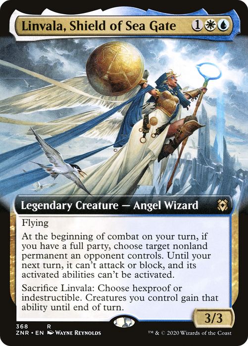 Linvala, Shield of Sea Gate (ZNR-368) - rare: (Extended Art)