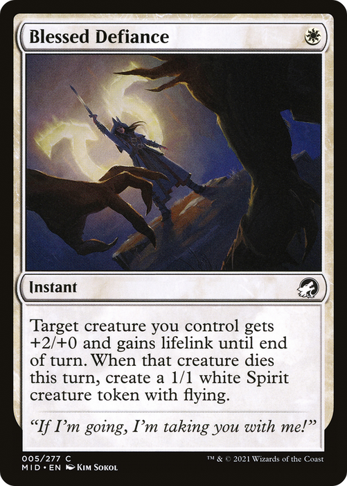 Blessed Defiance (MID-005) - common - Foil