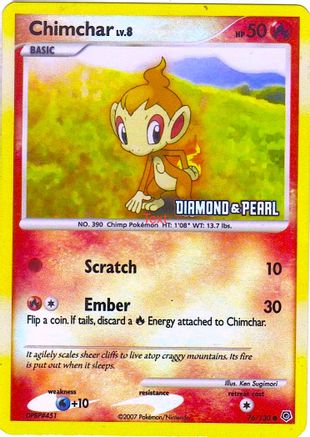 Chimchar (076/130) - BKP  - Promo - Reverse Holofoil