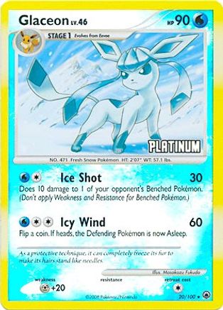 Glaceon (020/100) - BKP  - Promo - Reverse Holofoil