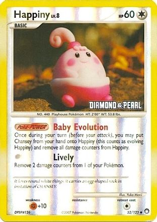 Happiny (052/124) - BKP  - Promo - Reverse Holofoil