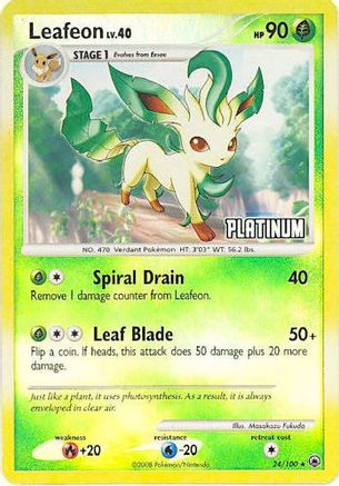 Leafeon (024/100) - BKP  - Promo - Reverse Holofoil