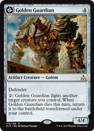 Golden Guardian // Gold-Forge Garrison (PRE-179S) - rare: (compasslanddfc) - Foil
