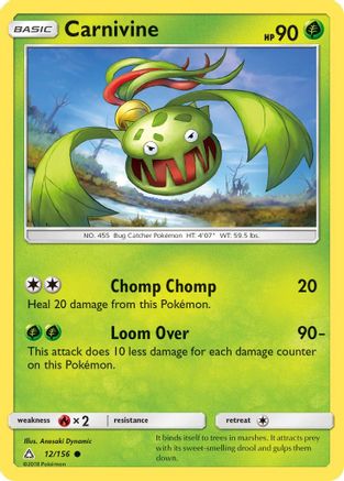 Carnivine (012) - SUP  - Common - Reverse Holofoil
