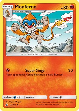 Monferno (022/156) - SUP  - Uncommon - Reverse Holofoil
