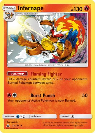 Infernape (023/156) - SUP  - Holo Rare - Reverse Holofoil