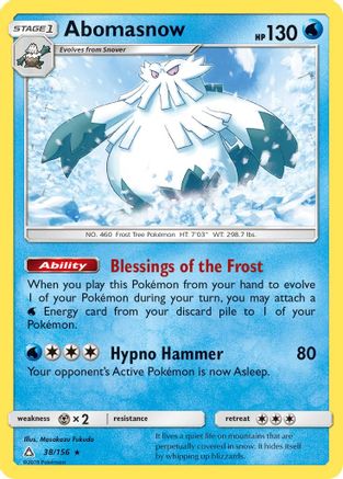 Abomasnow (038) - SUP  - Rare - Reverse Holofoil