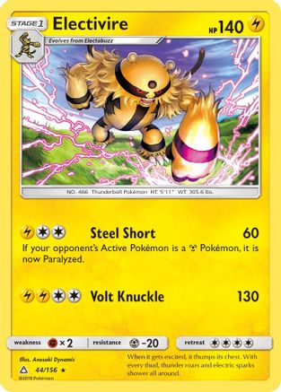 Electivire (044) - SUP  - Rare - Reverse Holofoil