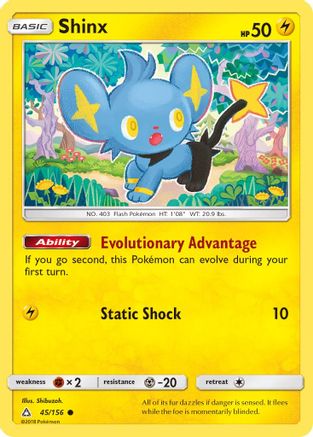 Shinx (45) (045/156) - SUP  - Common - Reverse Holofoil