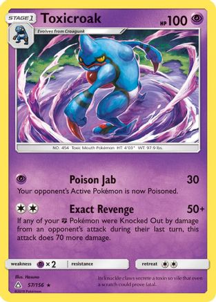 Toxicroak (057) - SUP  - Rare - Reverse Holofoil