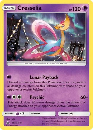 Cresselia (059/156) - SUP  - Holo Rare - Reverse Holofoil