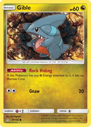 Gible (97) (097/156) - SUP  - Common - Reverse Holofoil