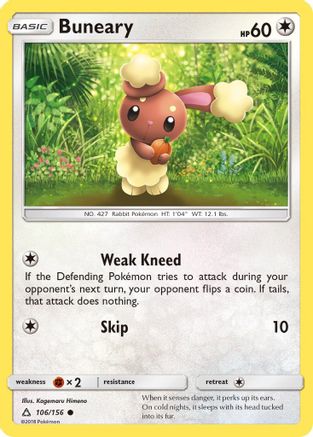 Buneary (106/156) - SUP  - Common - Reverse Holofoil