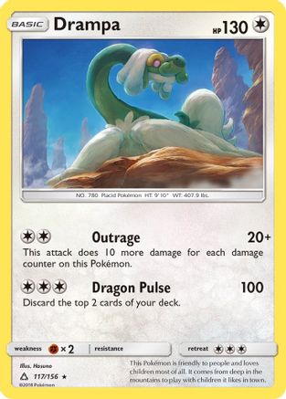 Drampa (117) - SUP  - Holo Rare - Reverse Holofoil