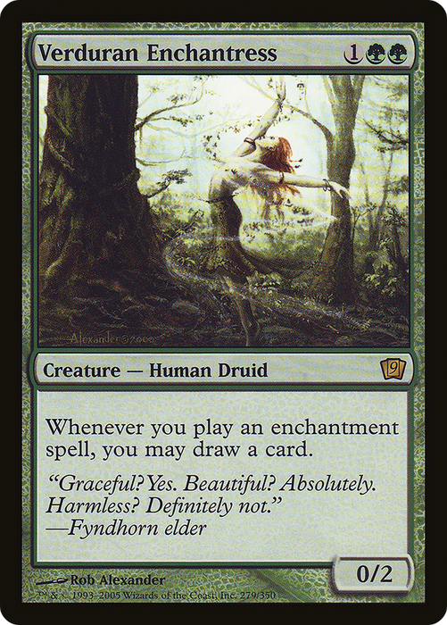 Verduran Enchantress (9ED-279★) - rare - Foil