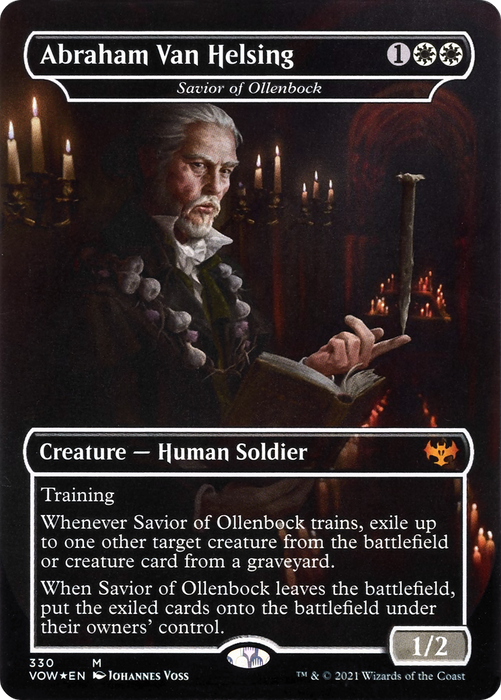 Savior of Ollenbock (VOW-330) - mythic / Abraham Van Helsing: (Showcase) (Borderless) - Foil